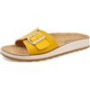 Fly Flot Ciabatta Donna in Microfibra a Fascia con Fibbia Regolabile, Sottopiede in Pelle, Fodera Traspirante Air Flot