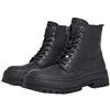 Pepe Jeans Stivaletti Lincoln Top in Pelle Nera