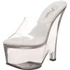 Pleaser BEAU-601, Sandali con plateau da donna Trasparente Size: 39 EU