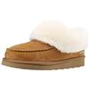 Pamir Pantofole da donna in vera pelle scamosciata, in shearling alla caviglia, in memory foam, per interni ed esterni
