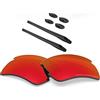 BlazerBuck Lenti di ricambio e kit calze per Oakley Flak 2.0 XL OO9188, Rosso Fuoco - Polarizzato, 0