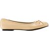 Andrés Machado - Ballerine Piatte da Donna con Tacco Largo e Fiocco Decorativo - TG104 - Ballerine - Beige Lucido, EU 43