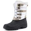 Knixmax Stivali da Neve per Donna e Uomo Stivali Invernali Foderati in Pelliccia Suole Impermeabili Scarpe Calde Stringati per Giardino, Fattoria e Outdoor
