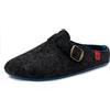 Andrés Machado - Pantofole Unisex per Bambina/Bambino - Val - Ciabatte/Babbucce - Lana e Feltro/Sottopiede Rimovibile - Nero Blu EU 37