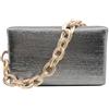 CORIOS Borsetta da Sera da Donna Pochette Piccolo con Catena Clutch in Paillettes Borsa Sposa Elegante Borsa a Spalla Lussuoso Borsa a Tracolla Cerimonia Ballo Festa Borse Messenger Grigio Argento
