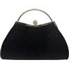 CORIOS Borsetta da Sera da Donna Clutch in Paillettes Piccolo con Catena Cerimonia Borsa Sposa Elegante Borsa a Spalla a Tracolla Lussuoso Borse Messenger per Ballo Cocktail Festa Nero