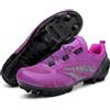 Hiuzylqx Scarpe da Ciclismo MTB da Donna compatibili con tacchette Peloton SPD Arc Look Delta, Scarpe Ginnastica per Bici Corsa, Mountain Bike e Spinning Indoor con 3 Stili di Suola