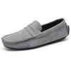 Xinghuanhua Mocassini da Uomo Pantofole Eleganti Fibbia Scarpe Basse Comode Scarpe da Guida in Pelle Scamosciata