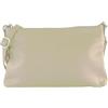 modamoda de T258 - Borsa a tracolla clutch da donna in pelle, 25 x 16 x 3 cm, fatta a mano in Italia, crema, M