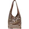 Psdndeww [Psdndeww] Borsa a tracolla alla moda creativa con dettaglio da braccio, borsa in pelle PU con borchie, varie occasioni