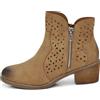 IF Fashion Stivali Stivaletti da Donna Traforati Con Cerniera Primaverili Estivi Pelle Sintetica GR-6655 Camel N.37
