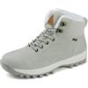 Mishansha Stivali da Neve Uomo Inverno Scarpe Pelliccia Donna Caldi Scarponcini Trekking Imbottiti Grigio 40