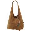 Modarno Borsa a tracolla da donna in pelle scamosciata pochette, borsa a tracolla, shopper, da donna, in vera pelle (Cuoio)