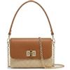 creazioni unique Minibag Artigianale, Made in Italy - Borsa Donna in Rafia e Vera Pelle - Cammello Mix