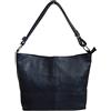 Bottega Carele Borsa Donna a spalla in vera pelle made in Italy BC214 (Blu scuro)