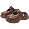 POPOTI Sandali Flipper, Sandali Estive Donna Sandali Zeppa Mare Spiaggia e Piscina Estate Infradito da Flip Flop Scarpe (Marrone Scuro, Adulto, Donna, 35, Numero, Sistema Taglie Calzature EU, Stretta)