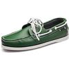 Bessiboog Mocassini da Uomo in Pelle con Lacci e Lacci Scarpe Casual da Barca in Pelle Piatta