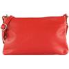 modamoda de T258 - Borsa a tracolla clutch da donna in pelle, 25 x 16 x 3 cm, fatta a mano in Italia, rosso brillante, m