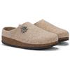 LE TIROLESI - Pantofola Cortina in lana REWOOLY® con sottopiede morbido e suola in gomma - Made in Italy Taglia 36, Colore Nocciola