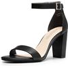 DREAM PAIRS Donna Tacco Sandali Moda Sandalo con Fibbie e Cinghie Estate,Size 36,Nero-Pu,SDHS2434W-E