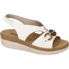 Valleverde Sandali Donna 55622 in Pelle White Scarpe Casual Comode, Leggere e Flessibili, Ideali per Primavera Estate. EU 37