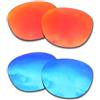 SOODASE per Oakley Latch Occhiali da sole Rosso/Blu 2 coppie Lenti di ricambio polarizzate