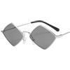 Generic Occhiali Da Sole A Rombo For Le Vacanze Da Uomo E Da Donna Occhiali Da Sole In Metallo Con Tendenza Al Pendolarismo Fotografico(Silver)