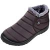 POPOTI Stivaletti Unisex, Popoti Stivali Donna Uomo Inverno Caldo Neve Stivaletti Imbottiti di Cotone Appartamenti Stivaletti Antiscivolo Casual Camminate All'aperto (Cafe, 39)