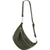 SH Leder Greta G747 - Tasca sul petto da donna, unisex, per festival, viaggi, taglia media, tracolla regolabile, in pelle, 37 x 21 cm
