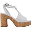 Nero Giardini E307670D Sandali Donna in Pelle - Bianco 40 EU