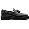 Xposed Mocassini da Uomo in Vera Pelle Lucida Verniciata con Nappine, retrò, Fatti a Mano, Scarpe Brogue con Suola in Gomma