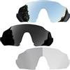 SOODASE Per Oakley Flight Jacket Occhiali da Sole 3 coppie Lenti di Ricambio Polarizzate