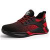 TQGOLD Scarpe Antinfortunistiche Scarpe da Ginnastica Unisex | Leggere Antiscivolo Scarpe Protettive Industriali con Punta in Acciaio | adatte per Cantiere Officina Magazzino