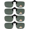 Eyekepper Flip-up Clip-on occhiali da sole polarizzati 60x43 MM 4-Pack Occhiali metallo G15 clip