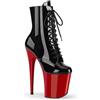 WDUDSUDUW Tacchi Alti Sexy da Donna, Stivali Bassi con Plateau A Spillo da 20 Cm, Scarpe da Pole Dance in Pelle Lucida