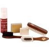 Langer & Messmer set per la cura delle scarpe in pelle scamosciata - kit per la cura delle scarpe con spazzole per nubuck e prodotti per il rinfresco del colore, la protezione e l'impregnazione