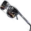 ATTCL Occhiali da sole sportivi polarizzati per uomo donna pesca guida golf ciclismo telaio in metallo