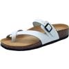 BioNatura 11A456 Imb Bycast Bianco Infradito per Donna in Pelle Zeppa Bassa (Taglia 39)