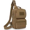 MiOYOOW Borsa Petto Tattico Militare, Multifunzionale Zaino Monospalla, Borsello a Tracolla con Tracolla Staccabile, per Campeggio Ciclismo Escursione Hiking Sport