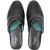 PAMIR Pantofole da uomo in vera pelle con soletta in memory foam e suola in pelle nero 47 EU