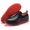 FLIOZY Zoccoli da giardino unisex foderati - Scarpe da giardino invernali impermeabili da uomo e donna, in pile caldo antiscivolo per interni ed esterni, nero/rosso, 42 EU