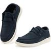 JOMIX Mocassini Uomo Estive Slip on,Scarpe da Barca e da Vela Casual,Calzatura Senza Lacci Sportive,Suola Eva Antiscivolo con Supporto Plantare per Uso Quotidiano,Blu Navy,40 EU
