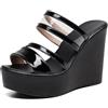 HNVAVQ Sandali con Zeppa Donna Ciabatte Plateau Mules Tacco Alto Estivi per Invitata Matrimonio Spiaggia