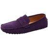 Jamron Uomo Pelle Scamosciata Penny Mocassini | Fodera in Pelle Traspirante, Tacco Piatto, Scarpe da Guida, Slip-On, Taglie Plus, Casual & Elegante
