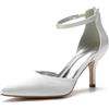 Miyoopark M644 - Scarpe da donna eleganti formali a corpo solido, avorio, 38 EU
