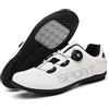 Mateju Scarpe Ciclismo Senza Attacchi Uomo Donna, 36-47 EU Scarpe Ciclismo Senza insenature Nessuna Serratura Antiscivolo Traspiranti per Sportive da Esterno (37,L90 Bianco)