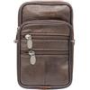 Zerimar Borsa a Tracolla Piccola in Pelle | Borsa Uomo Marrone 19x12x4 cm
