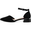Rio Fiore Pumps, décolleté da donna, tacco a blocco, 4 cm, nero/bianco/beige, morbida finta pelle scamosciata/ecopelle, comode scarpe con tacco basso R22, Nero , 39 EU