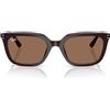 Ray-Ban Occhiali da sole quadrati Rb4439d, Marrone opale/Marrone scuro, 54 mm
