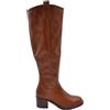 Malu Shoes Stivali Donna Alto in Pelle Cuoio Morbido Gomma Alta Antiscivolo Tacco 4,5 cm Moda al Ginocchio Comodo Biker (38 EU)
